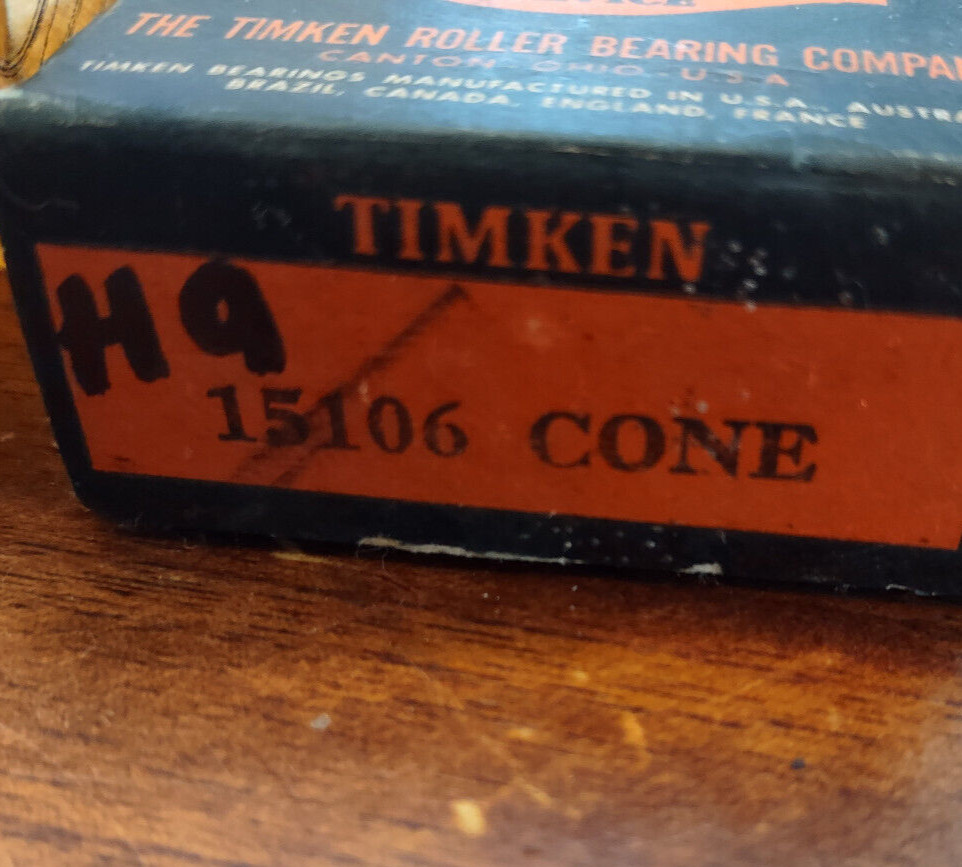 Timken 15106 Tapered Roller Cone Bearing 1-1/16″ Inner Diameter 13/16″ Wide