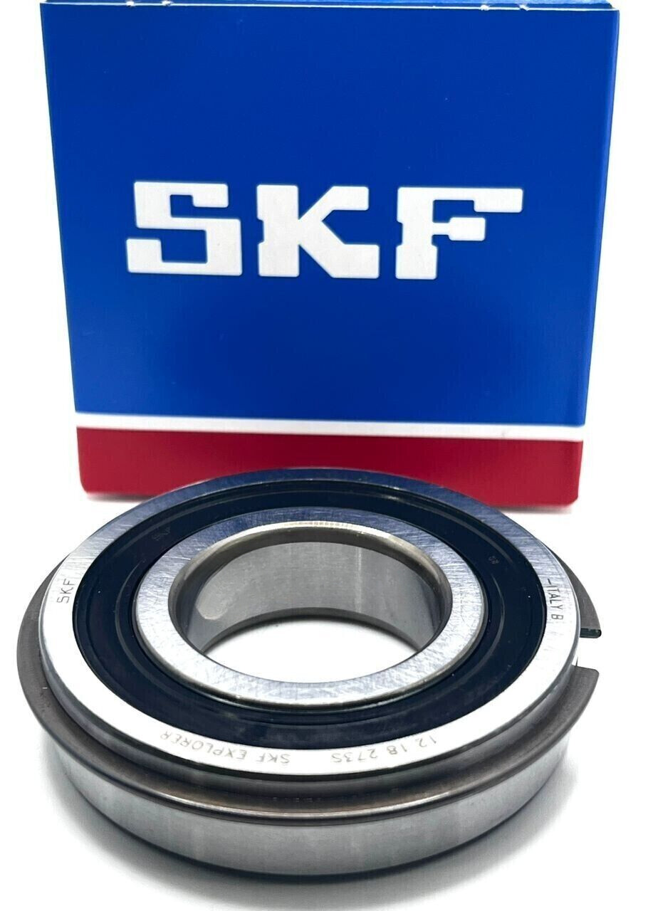 SKF 6207 2RS1 NR SEALED BALL BEARING+ SNAP RING 35x72x17mm