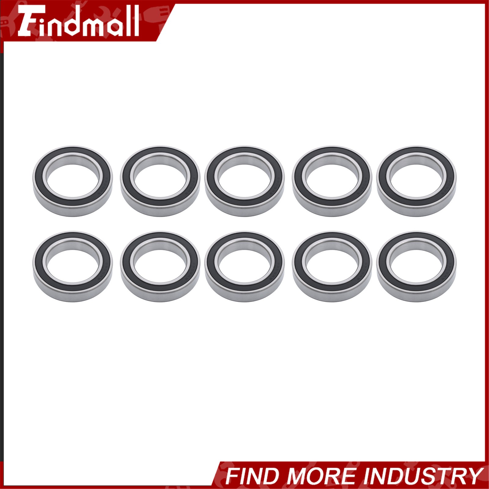 Findmall 6908-2RS Deep Groove Bearings 10pcs 40x62x12mm Rubber Sealed Set