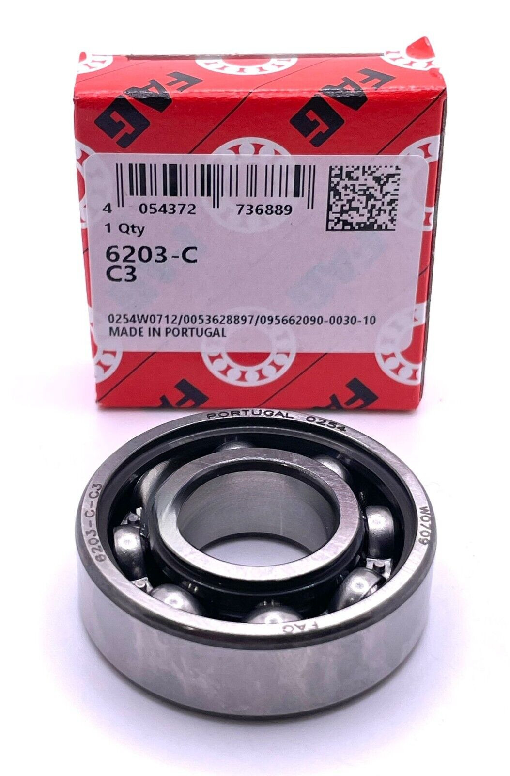 NEW FAG 6203 C3 Deep Groove Bearing 17 x 40 x 12mm OPEN NO SEALS 6203 C C3