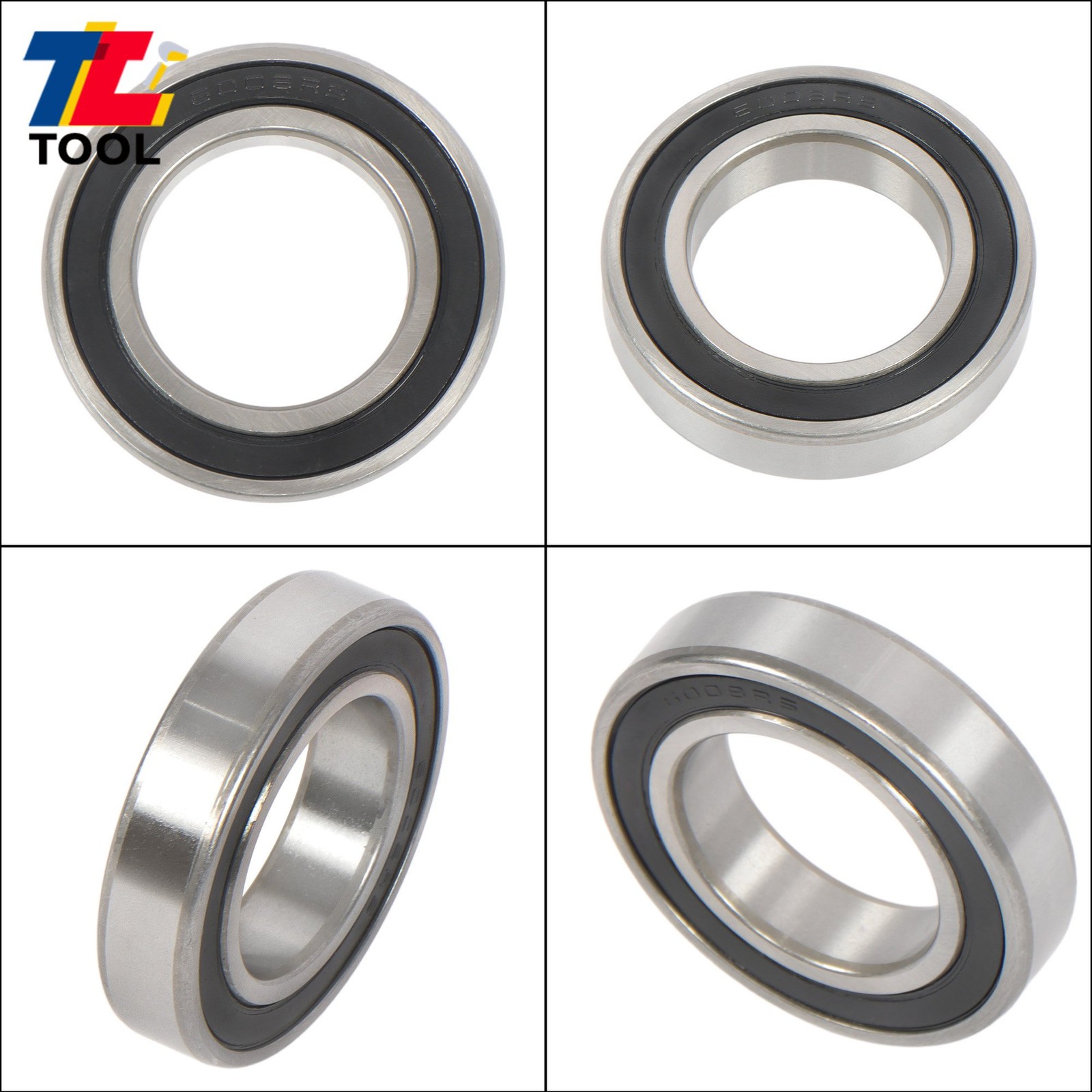 Industrial 6008-2RS Bearings 10pcs 40x68x15mm Double Sealed