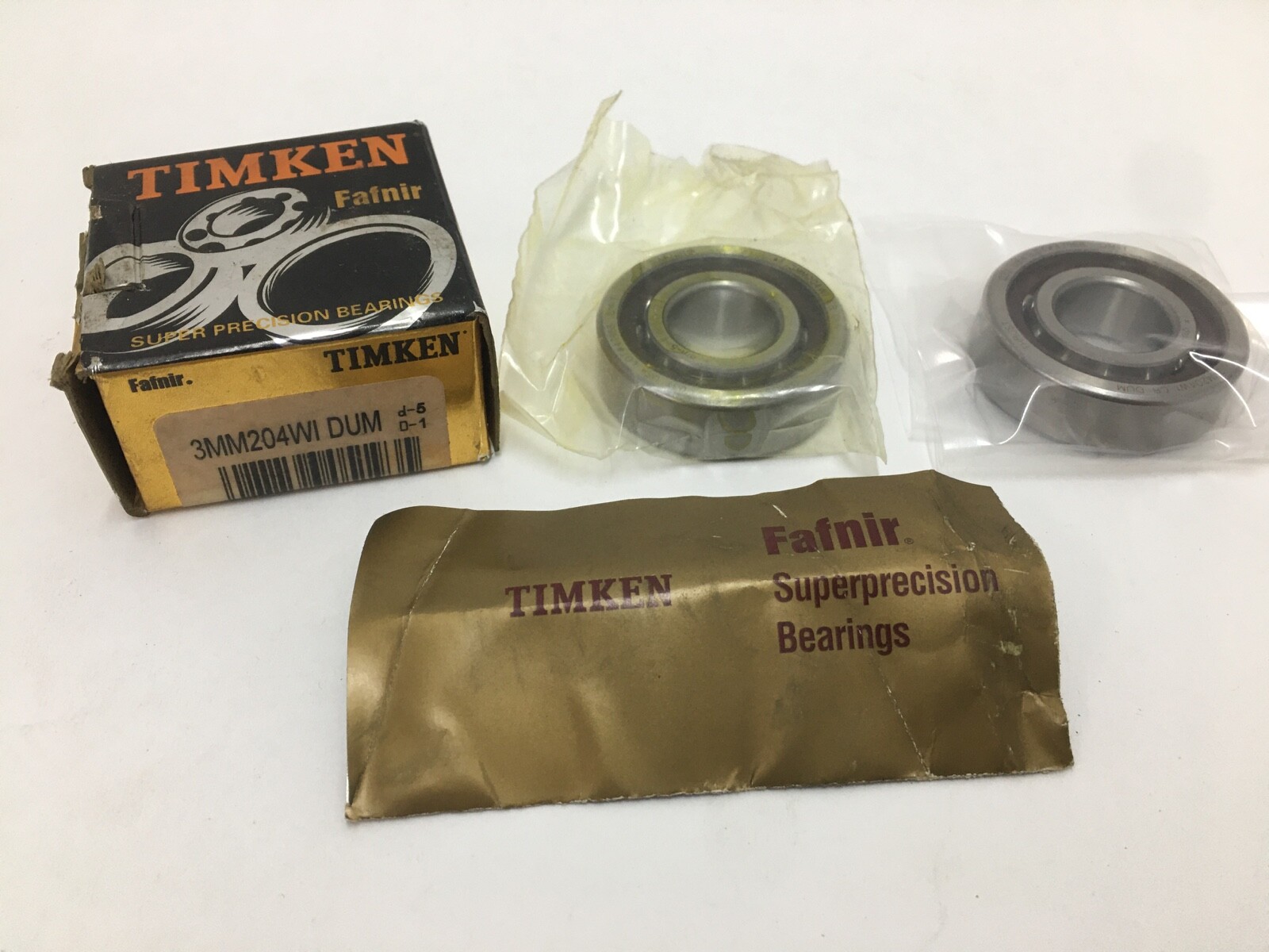 TIMKEN 3MM204WIDUM Angular Contact Bearing 20x47x14 mm 3MM 204 WI USA 2 pcs