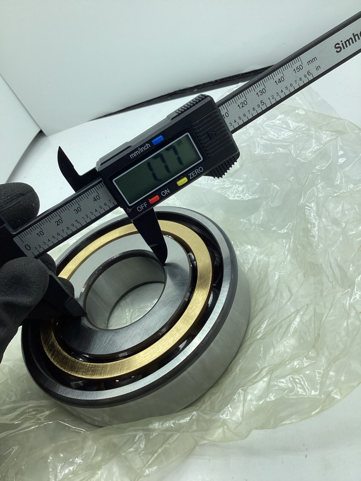 SKF Genuine 7409 BCBM Single Row Angular Contact Ball Bearing Machined Brass