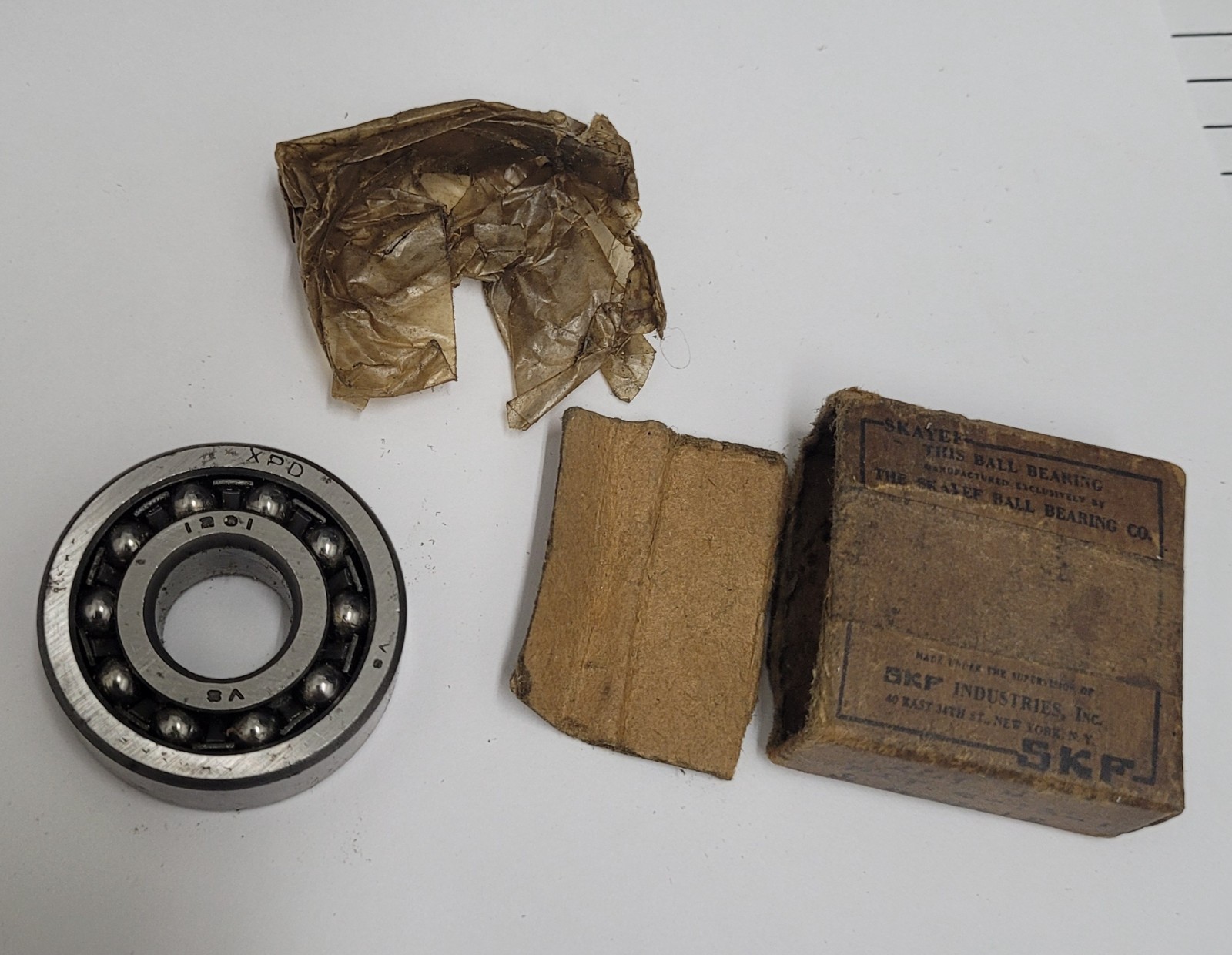 SKF Skayef Vintage Patent 1915 Bearing 1201 – 1.25” w/ 0.5” Bore in NOS Box