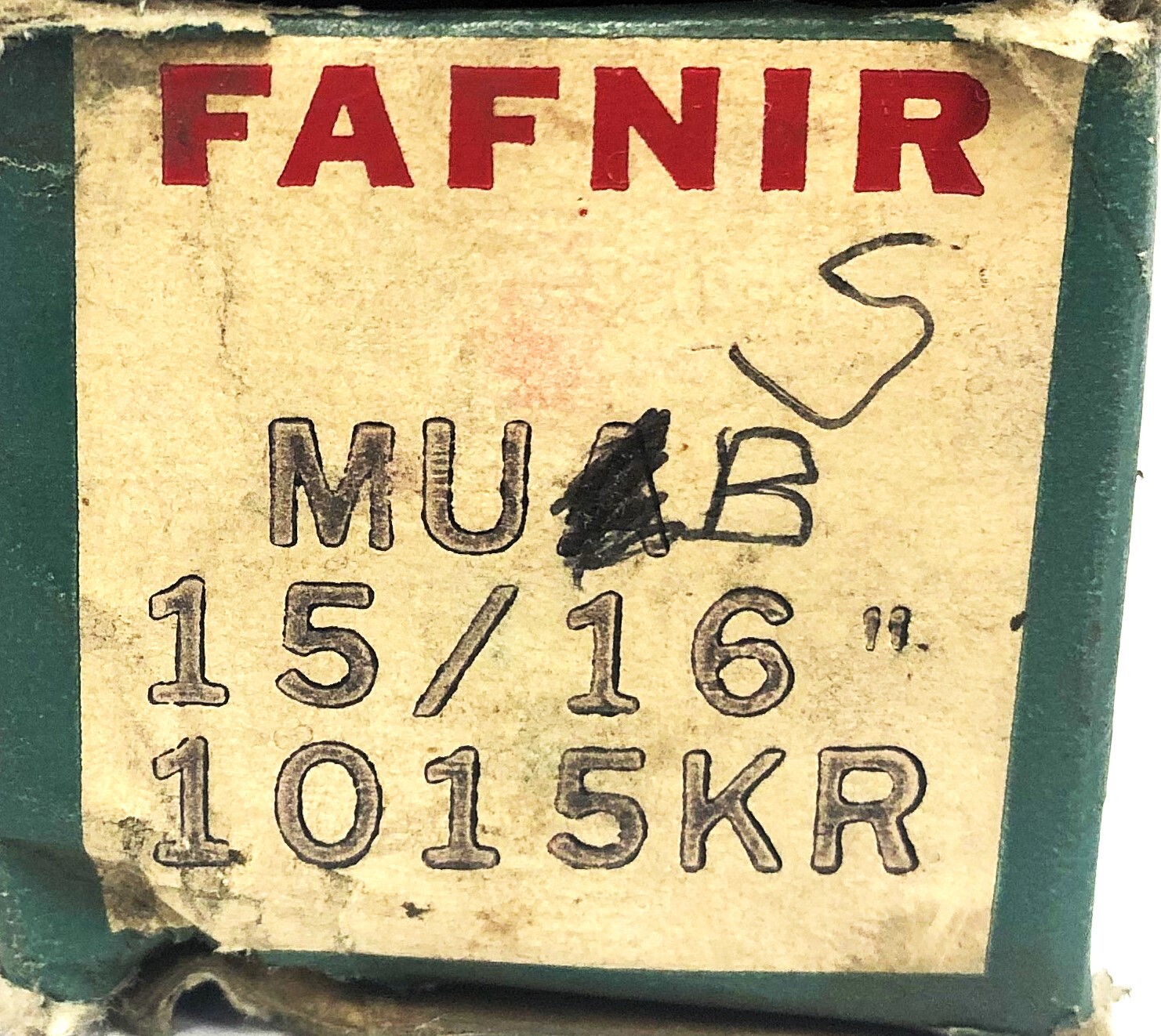 Fafnir 15/16 Inch Ball Bearing Insert 1015KR (SM1100K-C1/205K) NOS