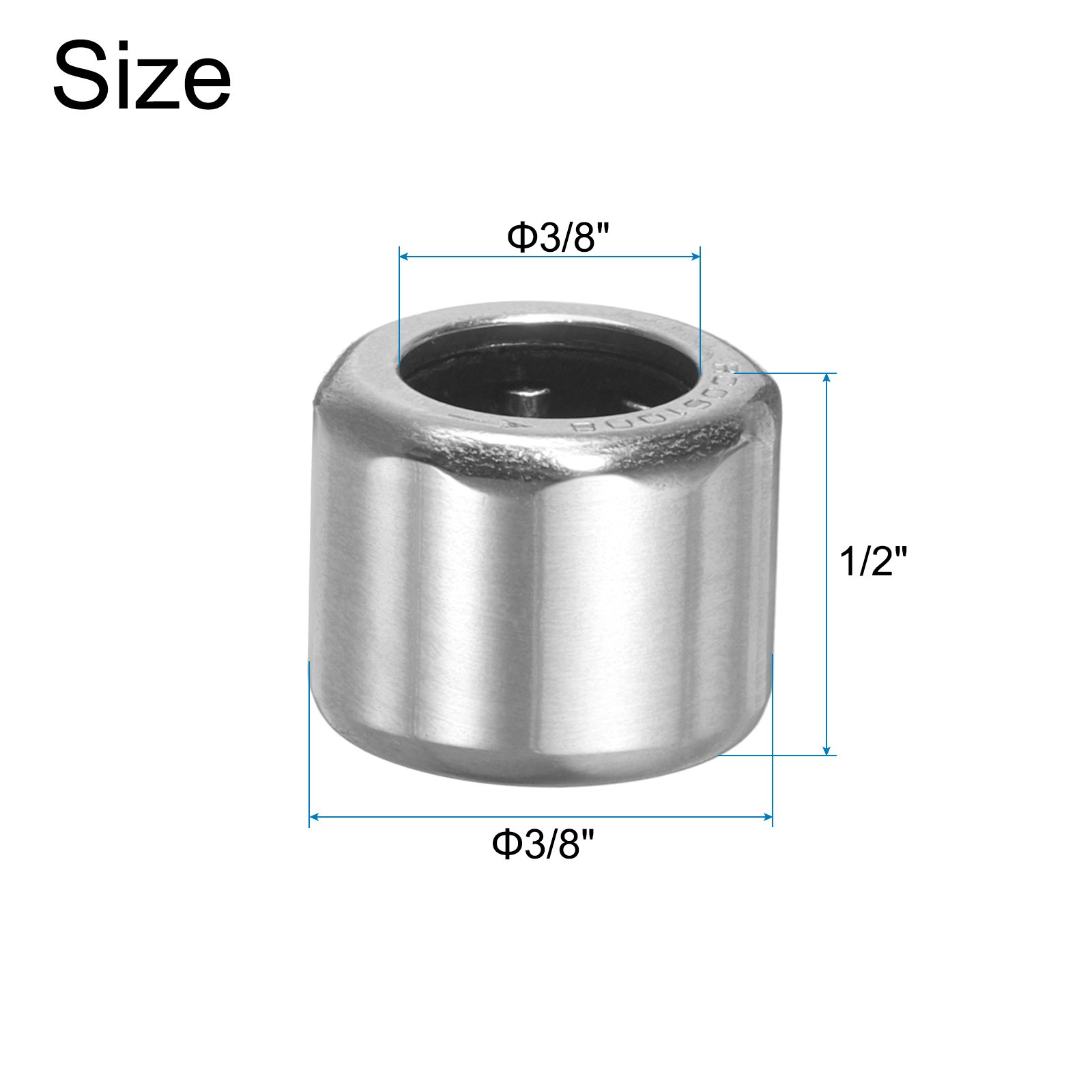 10 Pcs RC061008 Needle Roller Bearings One Way Bearing 3/8×3/8×1/2, Bearing