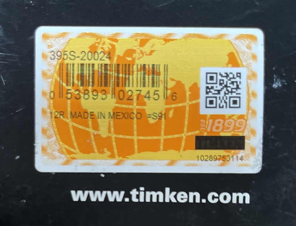 Timken Engineered Bearings Tapered Roller Bearing 395S-20024