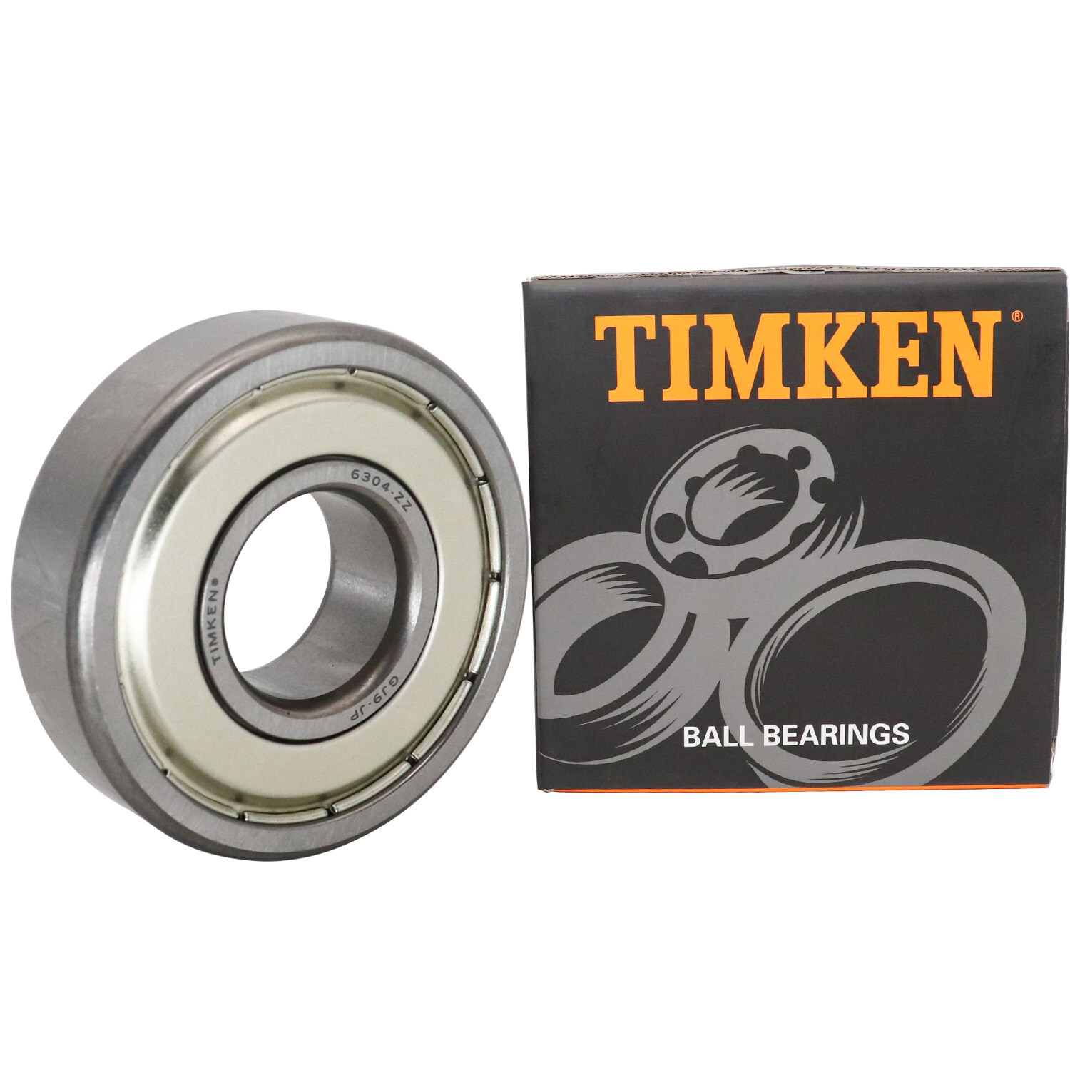 (2 PACK) USA TIMKEN 6304-ZZ 20X52X15MM Double Metal Seal Ball Bearings