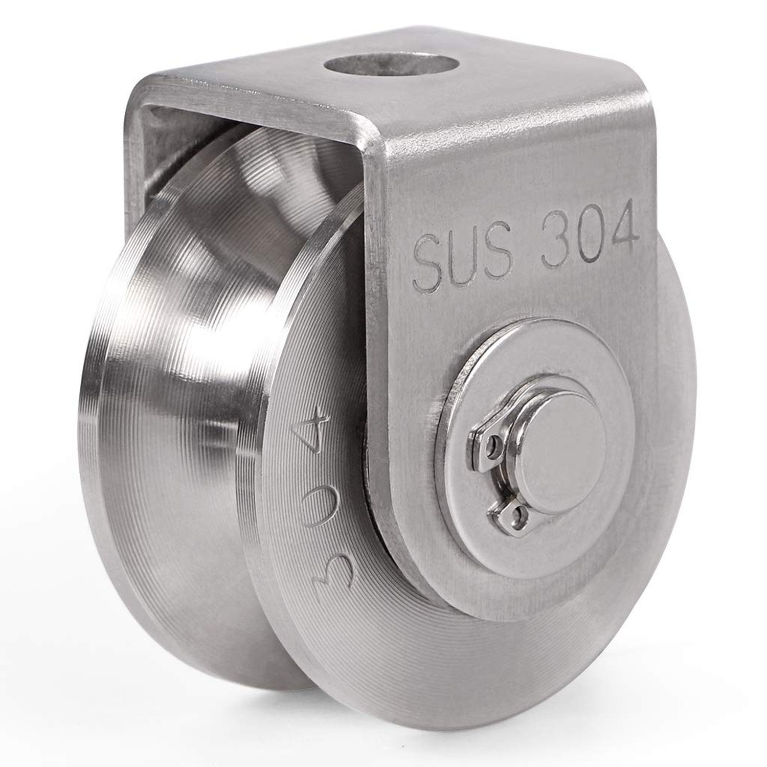Skelang U Groove Pulley Block 2″, 304 Stainless Steel Pulley Roller, Duplex B…