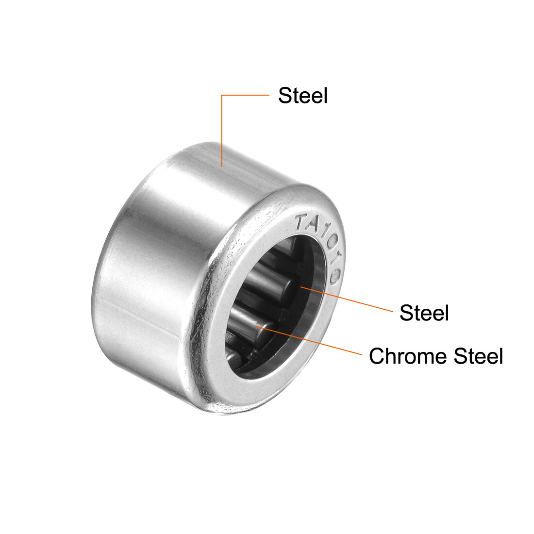 2pcs TA1010 Needle Roller Bearings 10mm x 17mm x 10mm Chrome Steel Open End