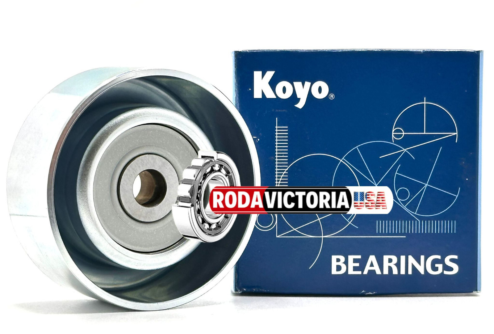 KOYO PU107016RMXIdler Pulley Fits:OEM#16604-31030 Lexus 2006-2022 Toyota 2003-22
