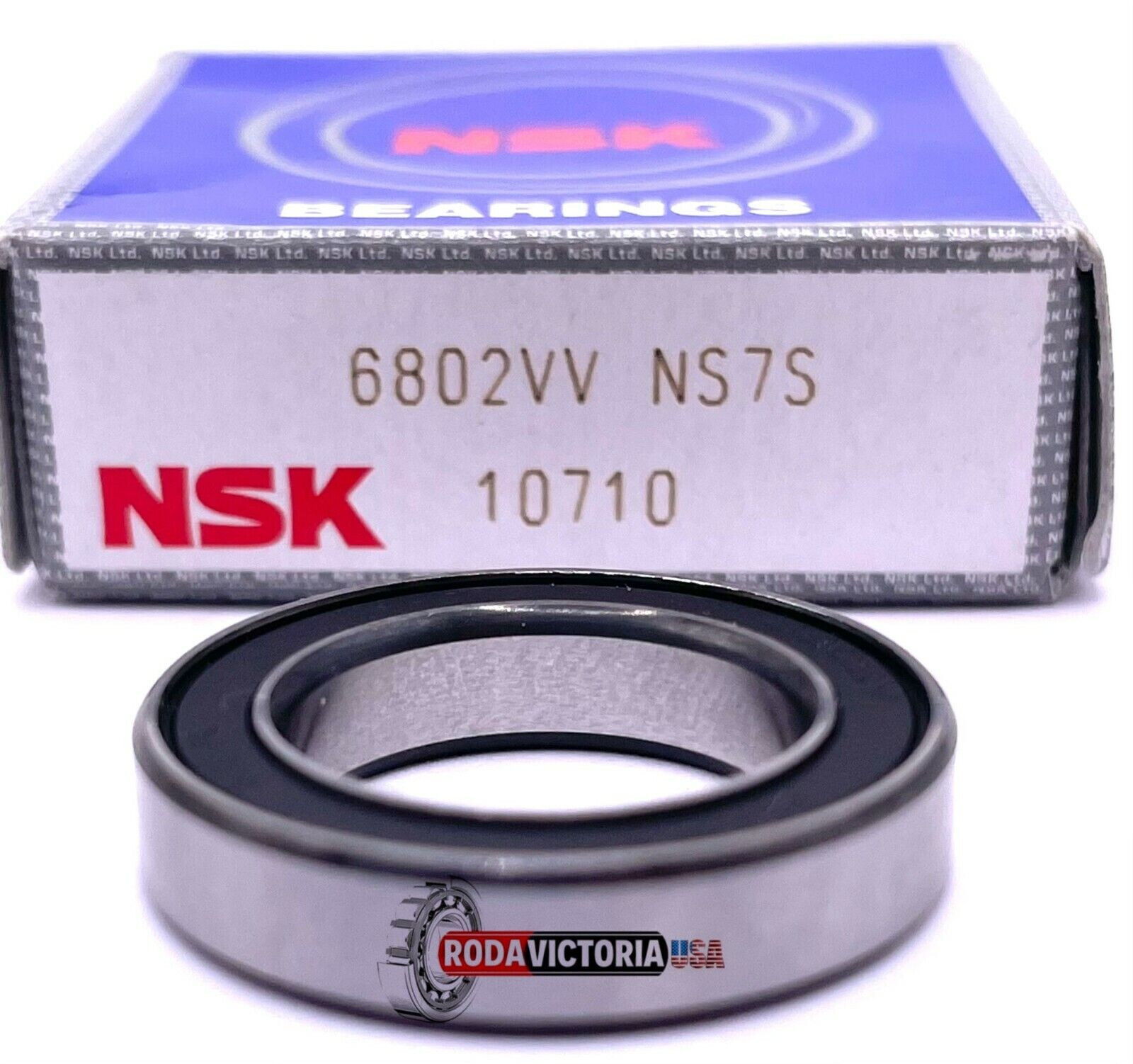NSK Japan 6802 VV Ball Bearing, Rubber Sealed Non-Contact Seals 61802 15x24x5 mm