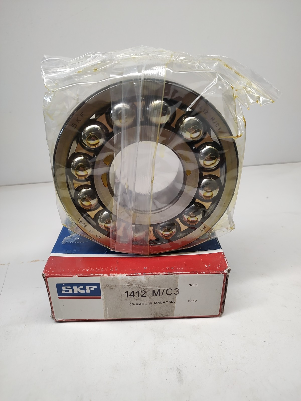 SKF 1412 M/C3 Double Row Self Aligning Ball Bearing 60x150x42 Brass Cage