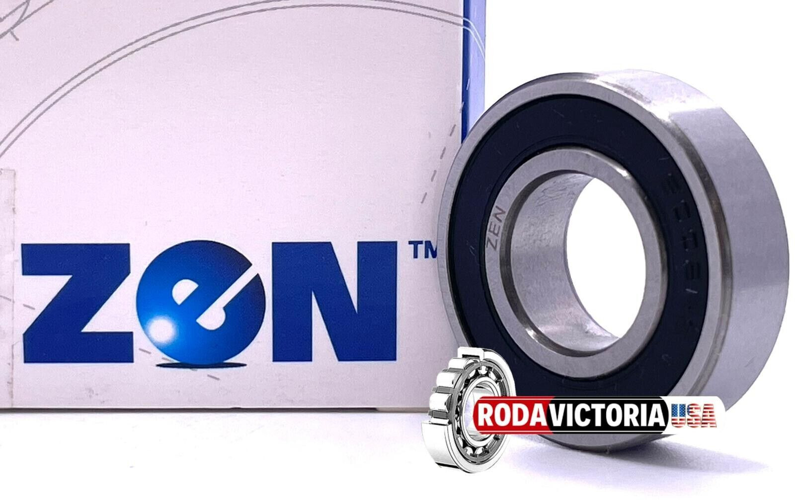 ZEN 6002-2RS C3 EMQ Premium Rubber Sealed Ball Bearing, 15x32x9, 6002rs (2 QTY)