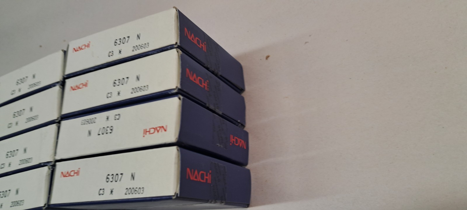 8X Nachi 6307N C3 Deep Groove Ball Bearing, Open Type, No Seals 80x35x21mm