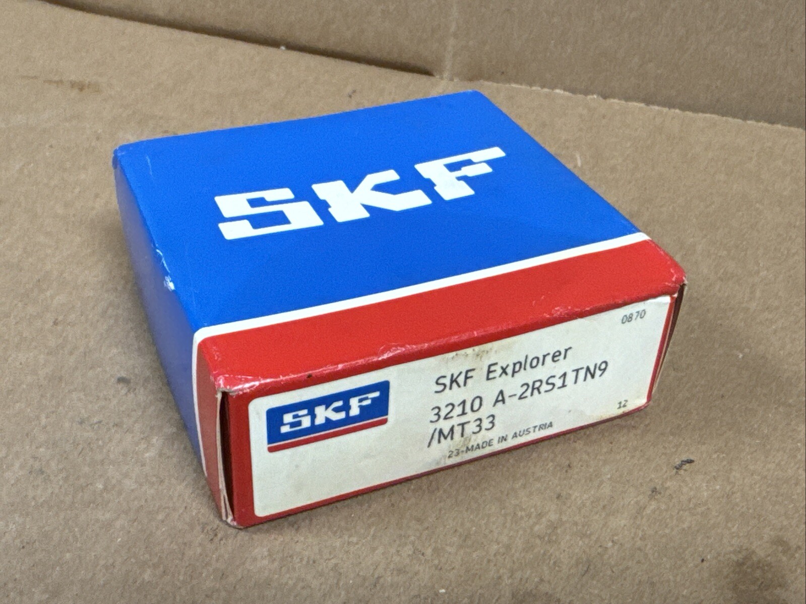 NEW SKF 3210 A-2RS1TN9/MT33 Double Row Ball Bearing – GENUINE – FAST SHIPPING