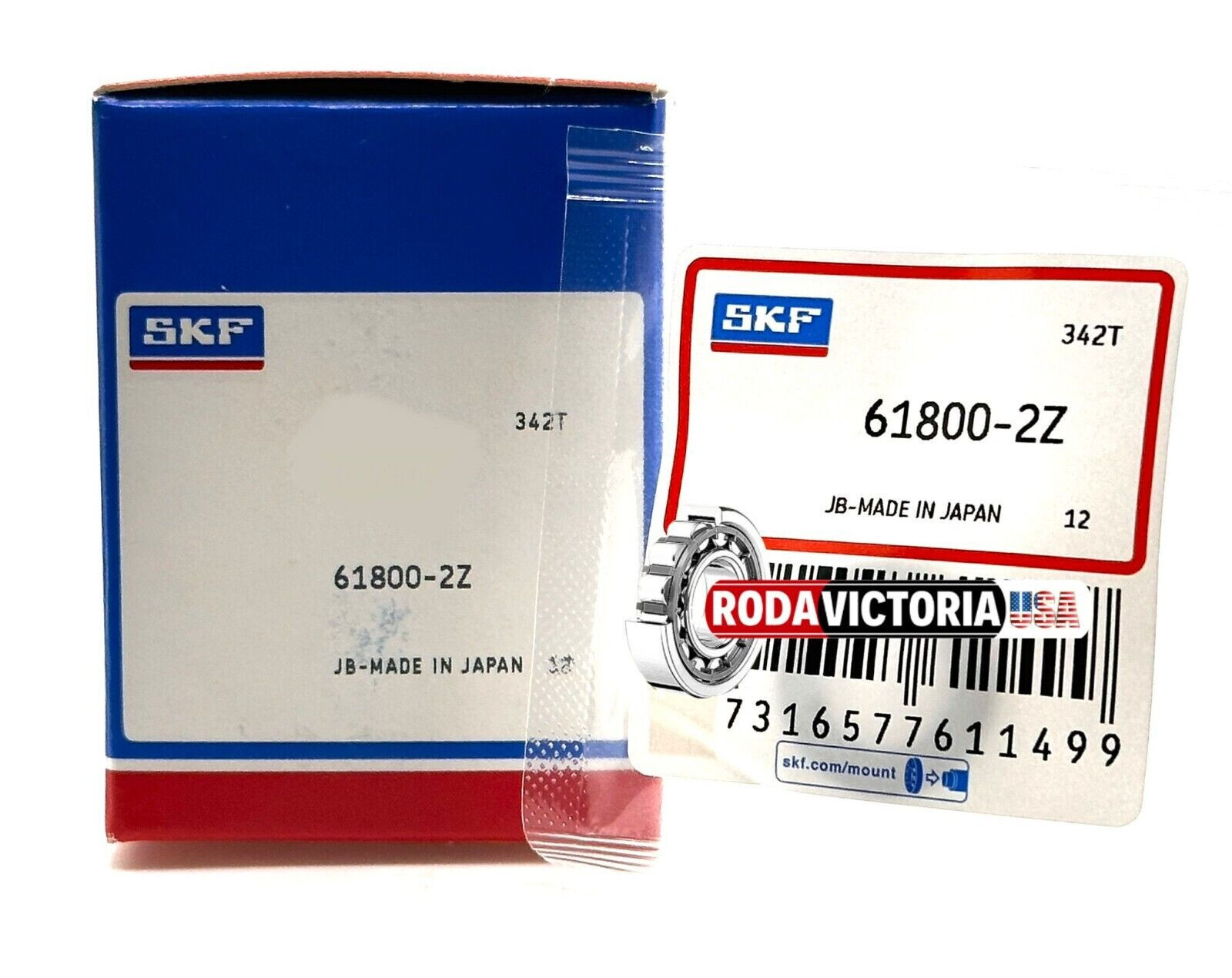 SKF 61800 ZZ DEEP GROOVE BALL BEARING, METAL SHIELDED 10x19x5mm 6800ZZ
