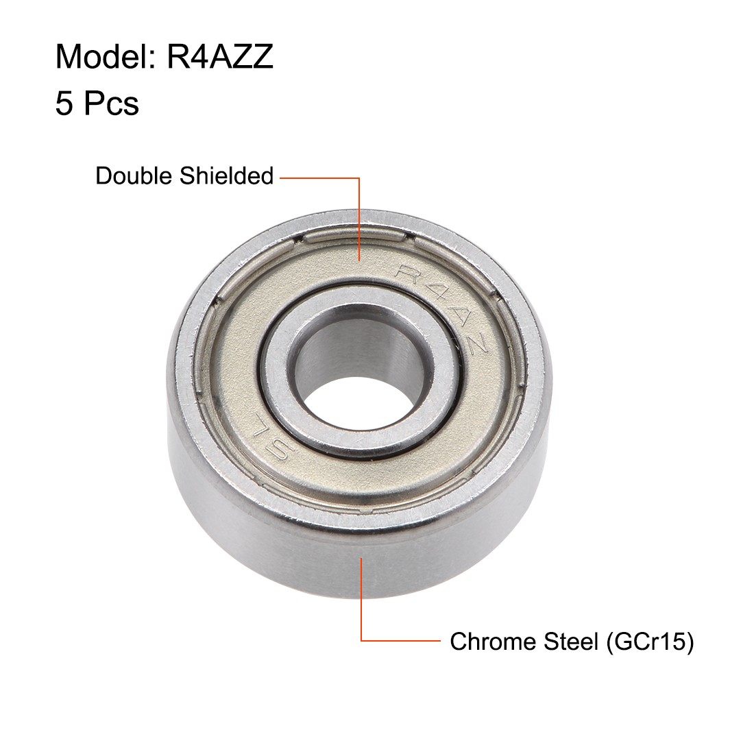 5pcs R4AZZ Deep Groove Ball Bearing 1/4″x3/4″x9/32″ Shielded Z2 Lever Bearings