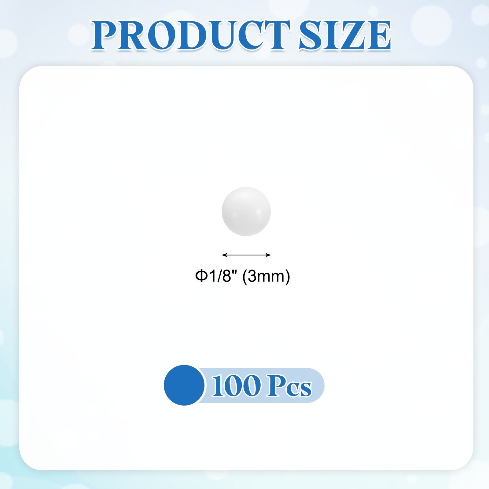 100pcs POM Bearing Balls 3mm Solid Plastic Bearing Ball