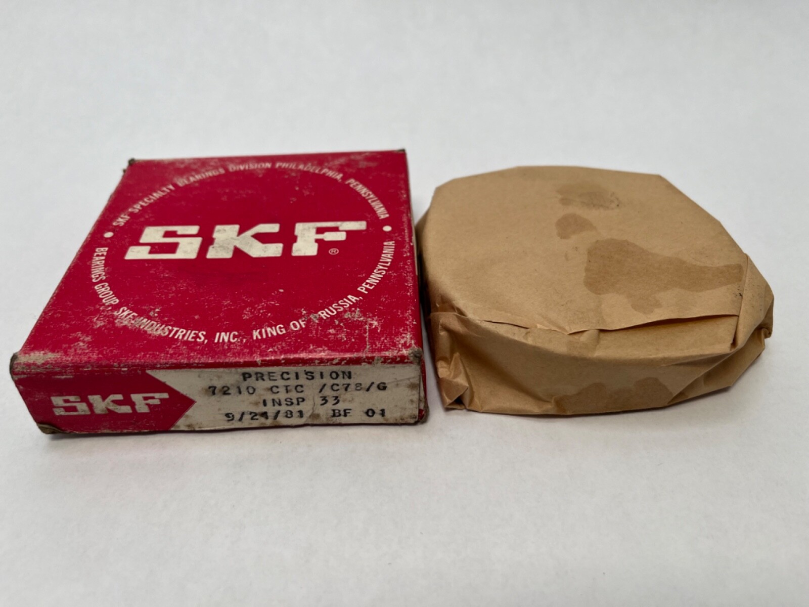 SKF 7210CTCC78G Angular Bearing 50x90x20 mm 7210C P5 7210-CTC-C78-G USA