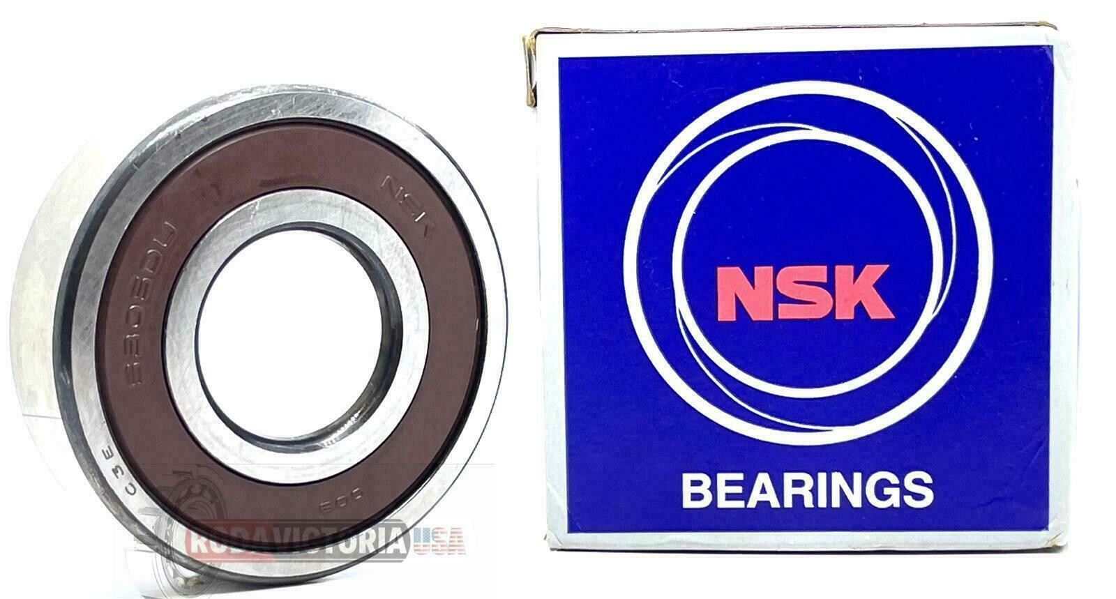 NSK 6305 DDU DEEP GROOVE BALL BEARING, RUBBER SEALED 25x62x17 mm.