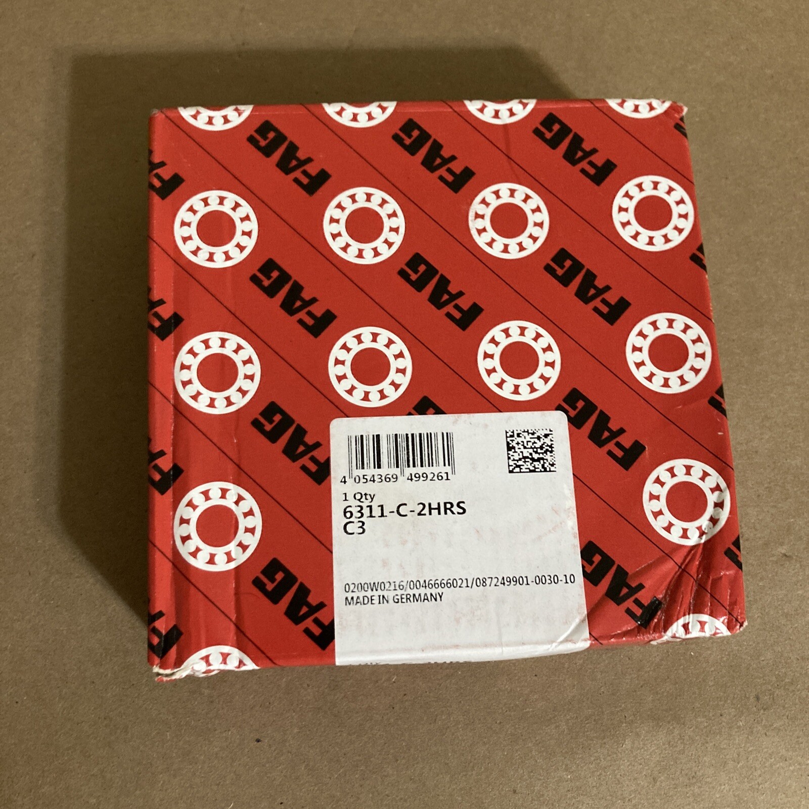 6311-C-2HRS (-2RSR) FAG Deep Groove Ball Bearing