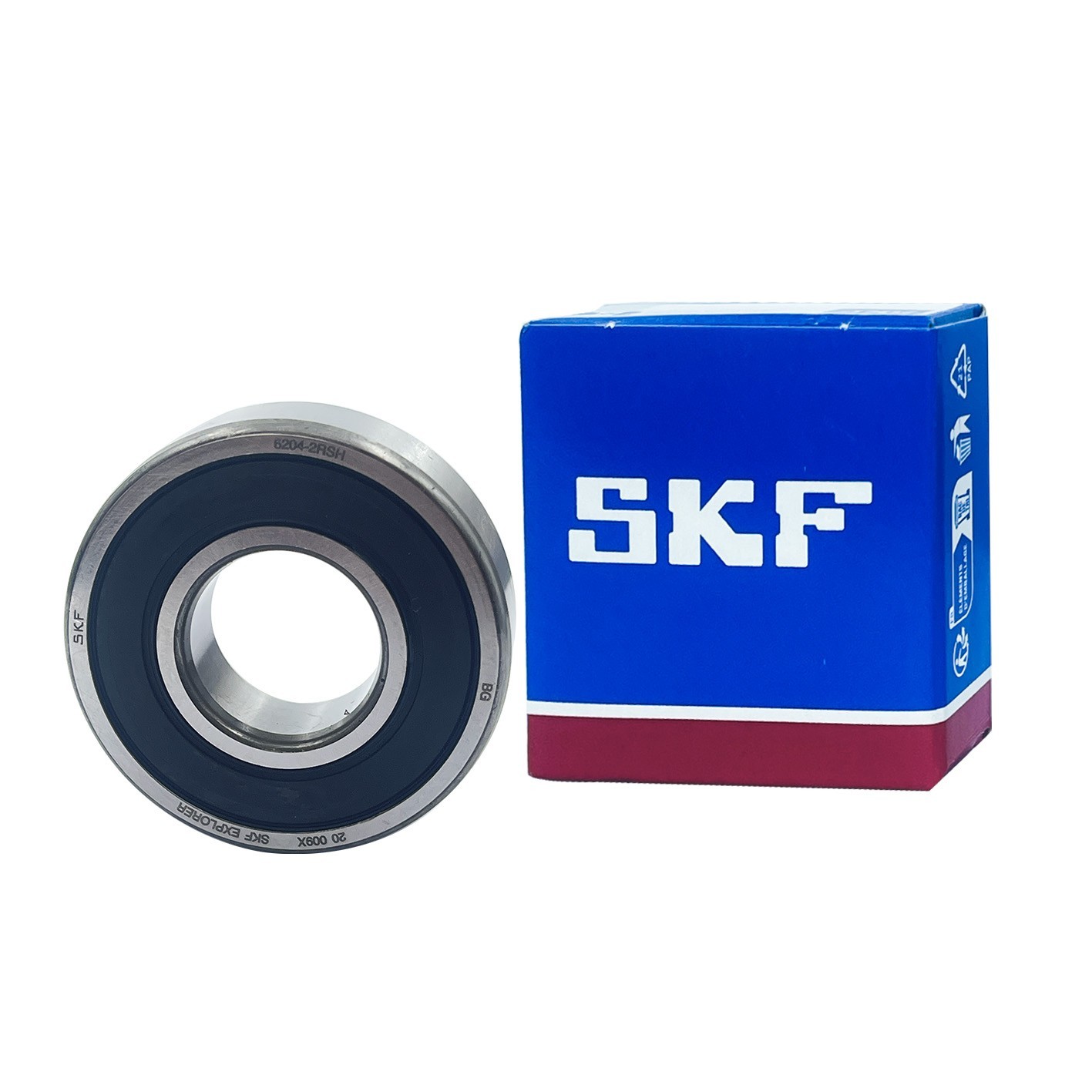 2PCS SKF 6204-2RSH Deep Groove Ball Bearing 20x47x14mm Double Rubber Seal
