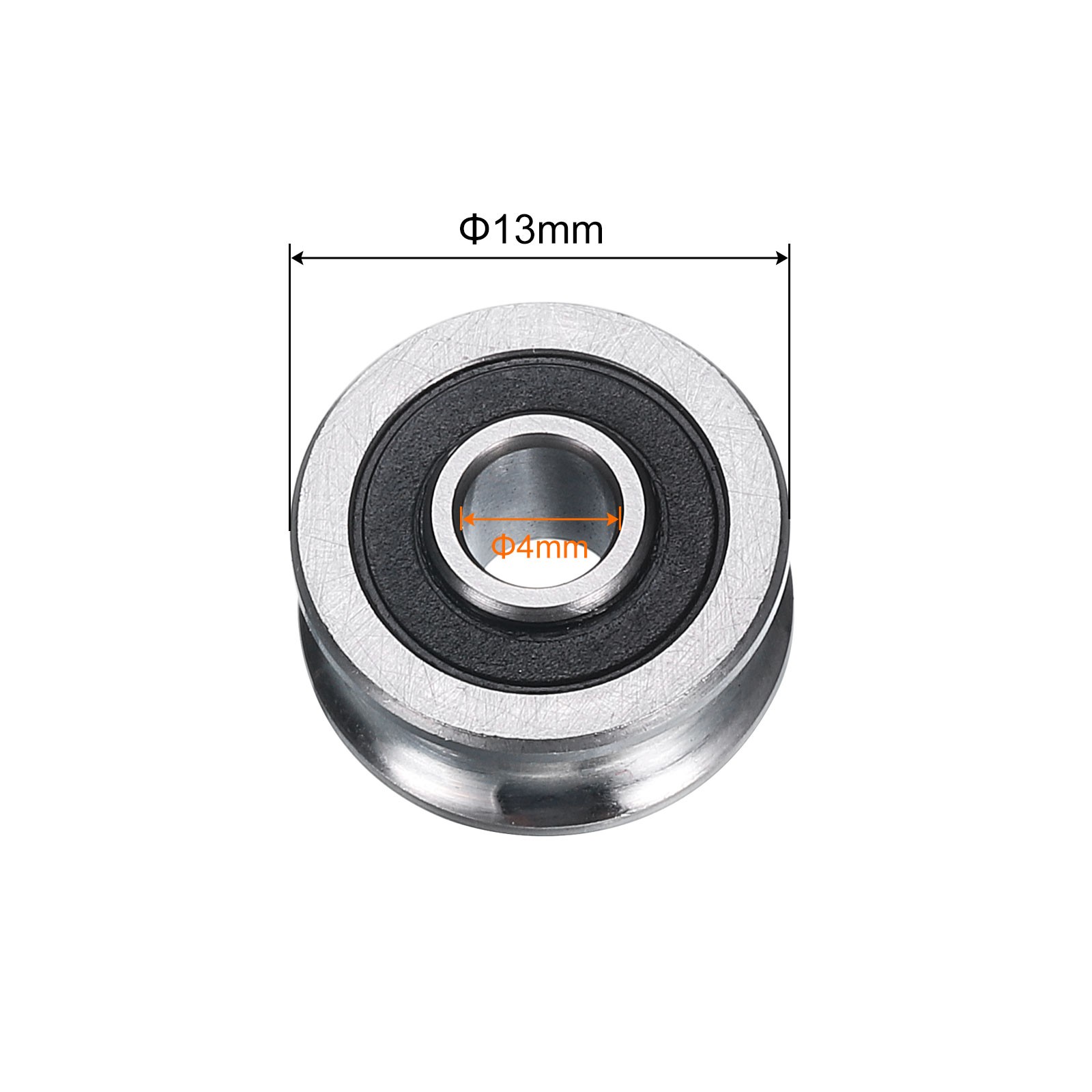 4pcs SG10 U Groove Track Guide Bearing 4x13x6mm U Groove Roller Wheel