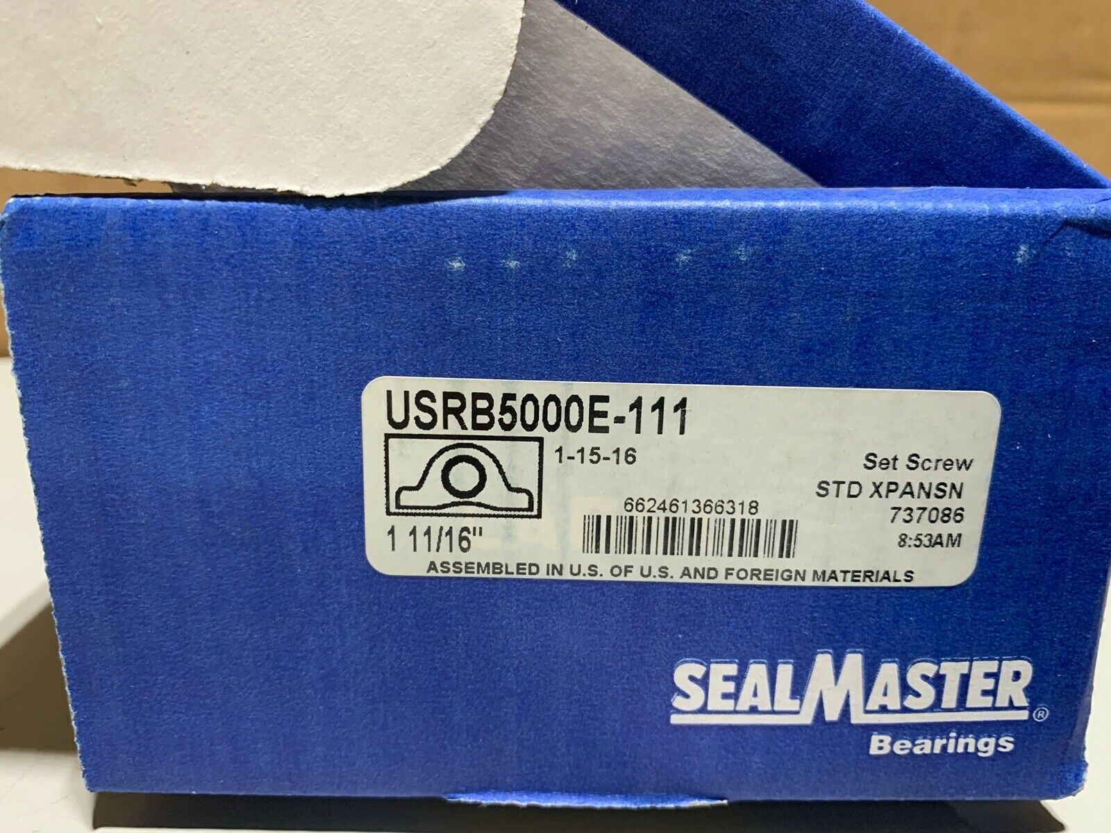 Sealmaster USRB5000E-111 Pillow Block Spherical Roller Bearing Unit 1 11/16″