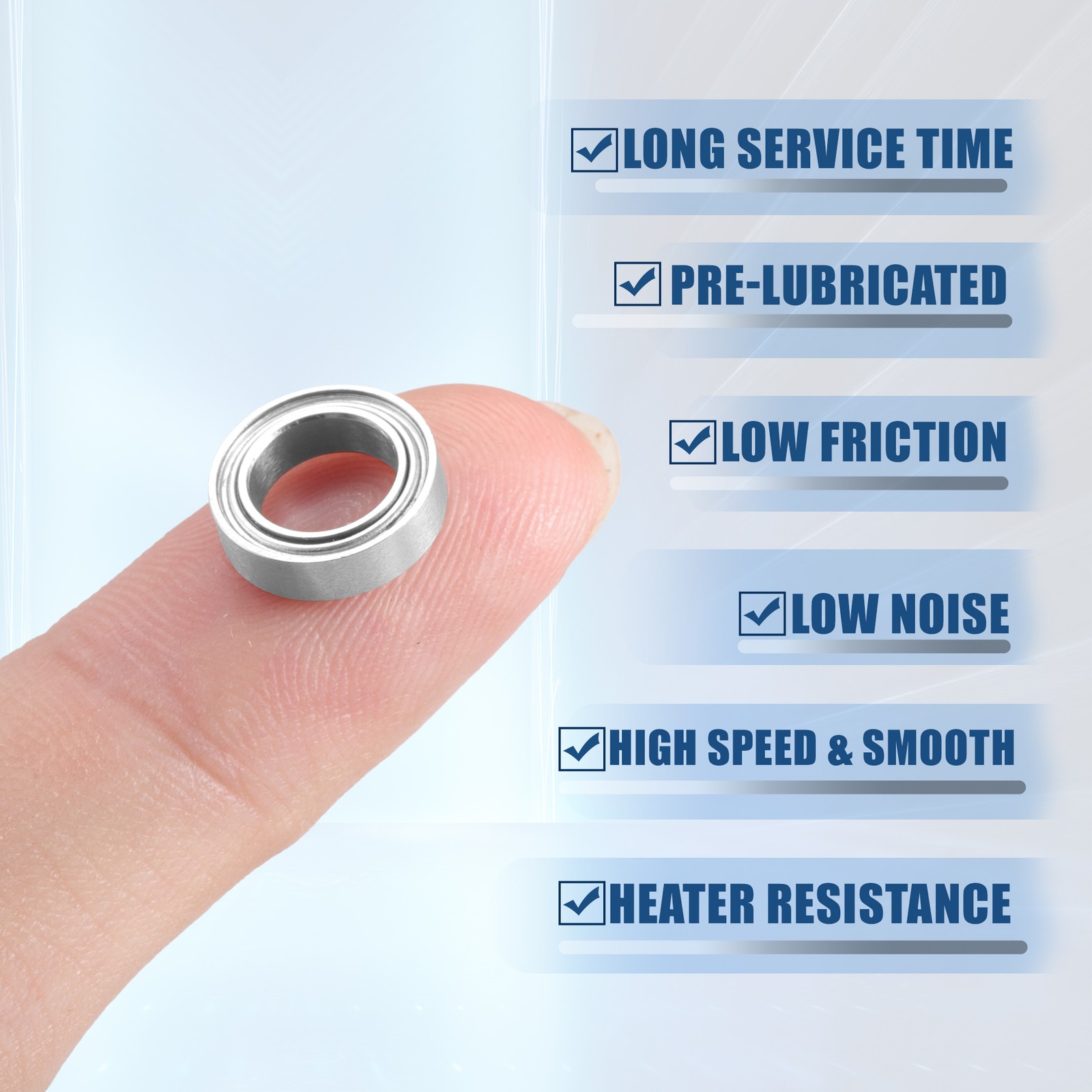 10 Pcs 7x11x3mm Double Metal Shield MR117ZZ Car Deep Groove Ball Bearings