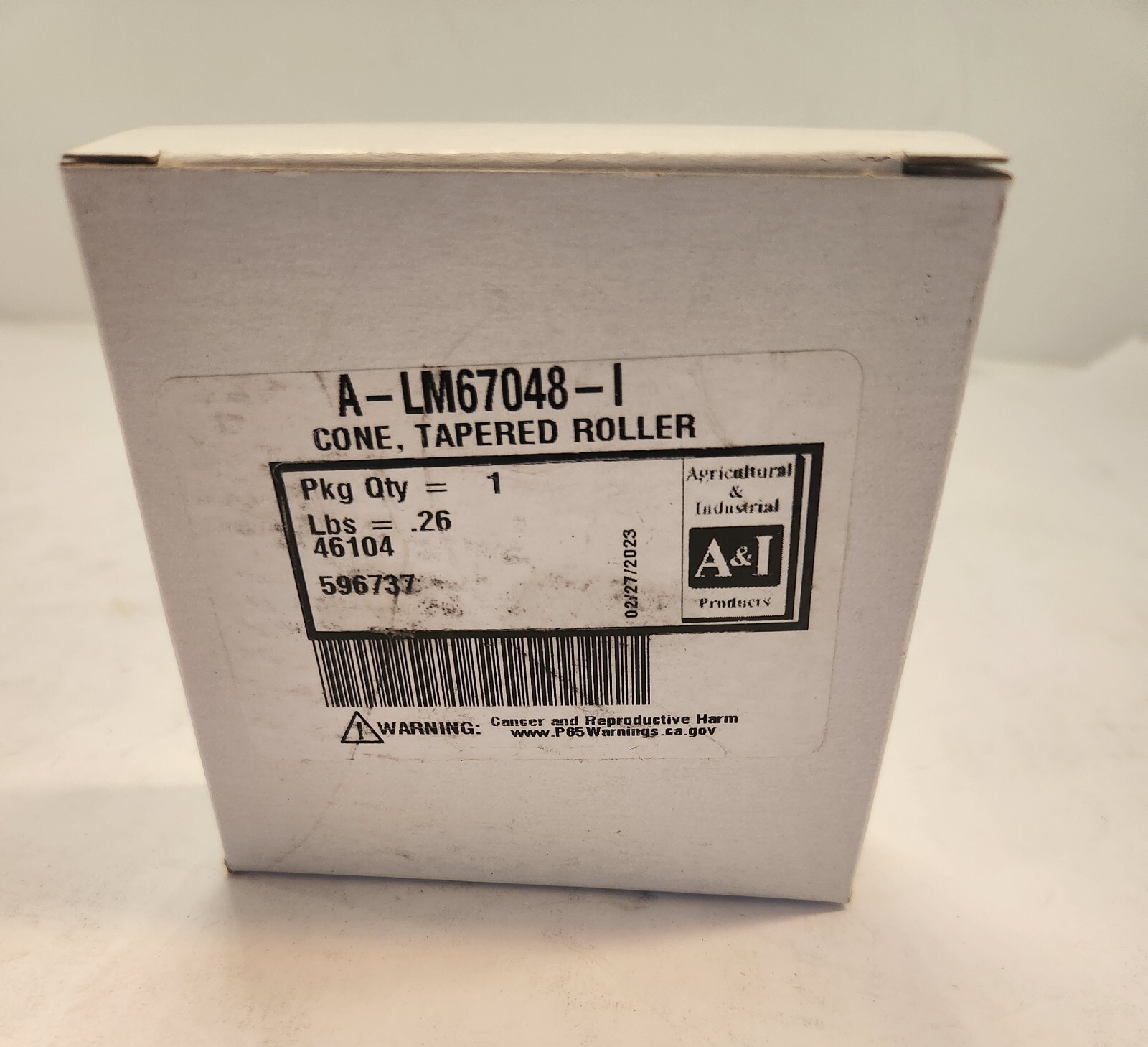 A&I – A-LM67048-I – Tapered Roller Bearing Cone – Lot of 12