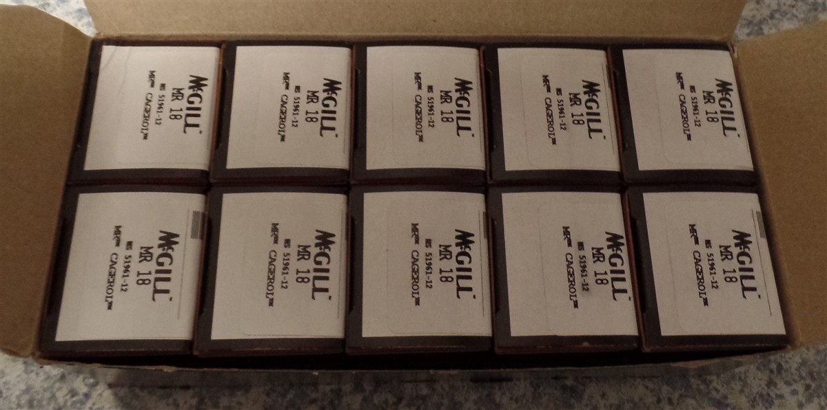 MCGILL MS 51961-12 MR 18 Lot of 10 PCS Needle Roller Bearing NEW