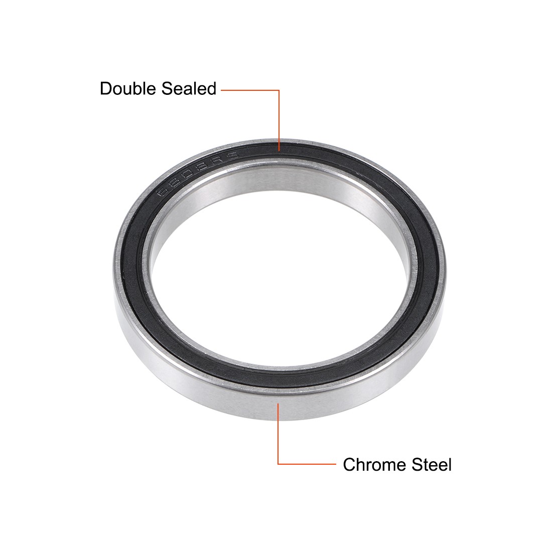 6808-2RS Deep Groove Ball Bearing 40x52x7mm Double Sealed Chrome Bearings 2pcs