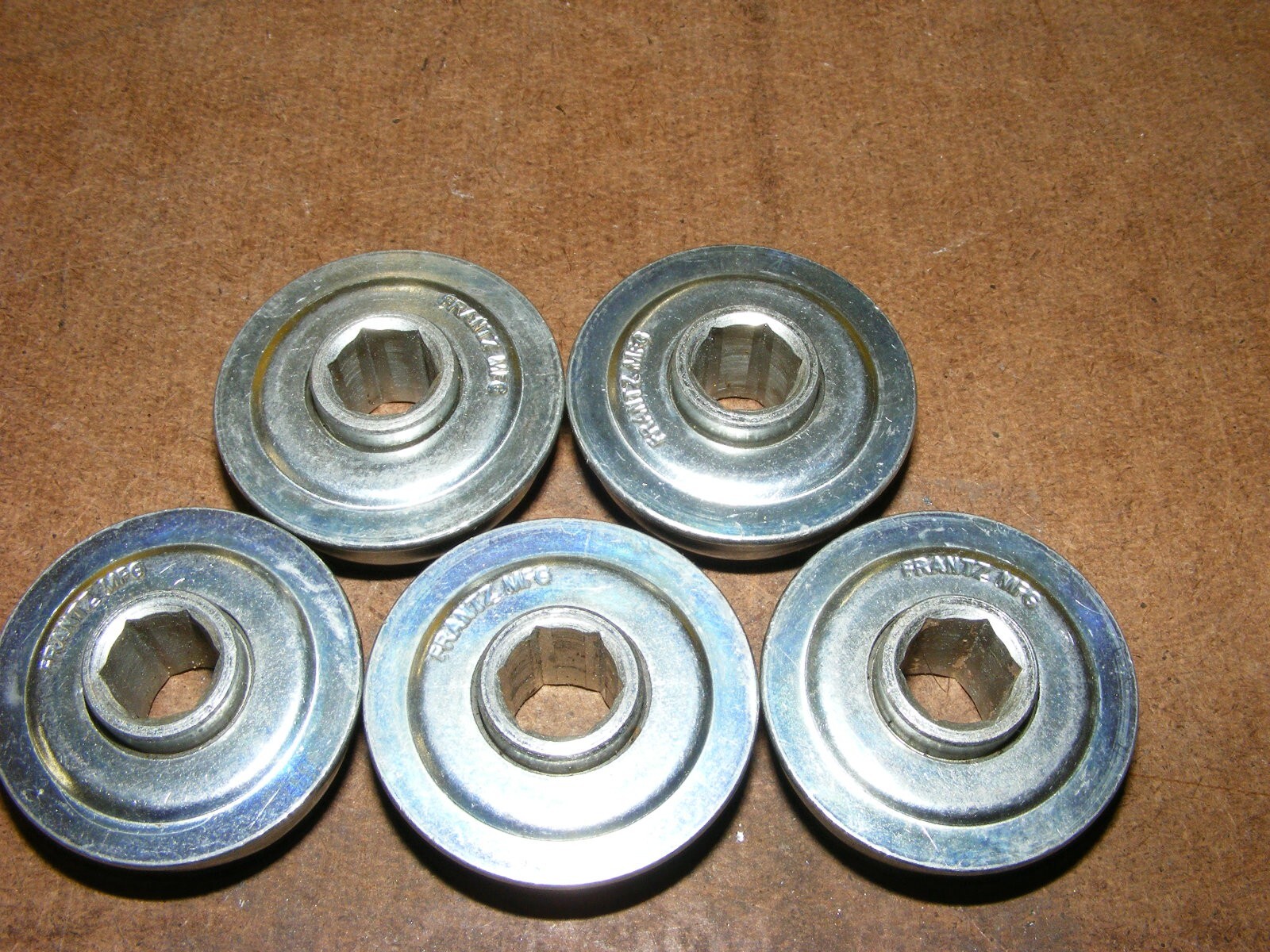 5 Frantz Mfg Conveyor Bearing 1.530″ OD, 1.660″ Flange, 7/16″ Hex (n.o.) a