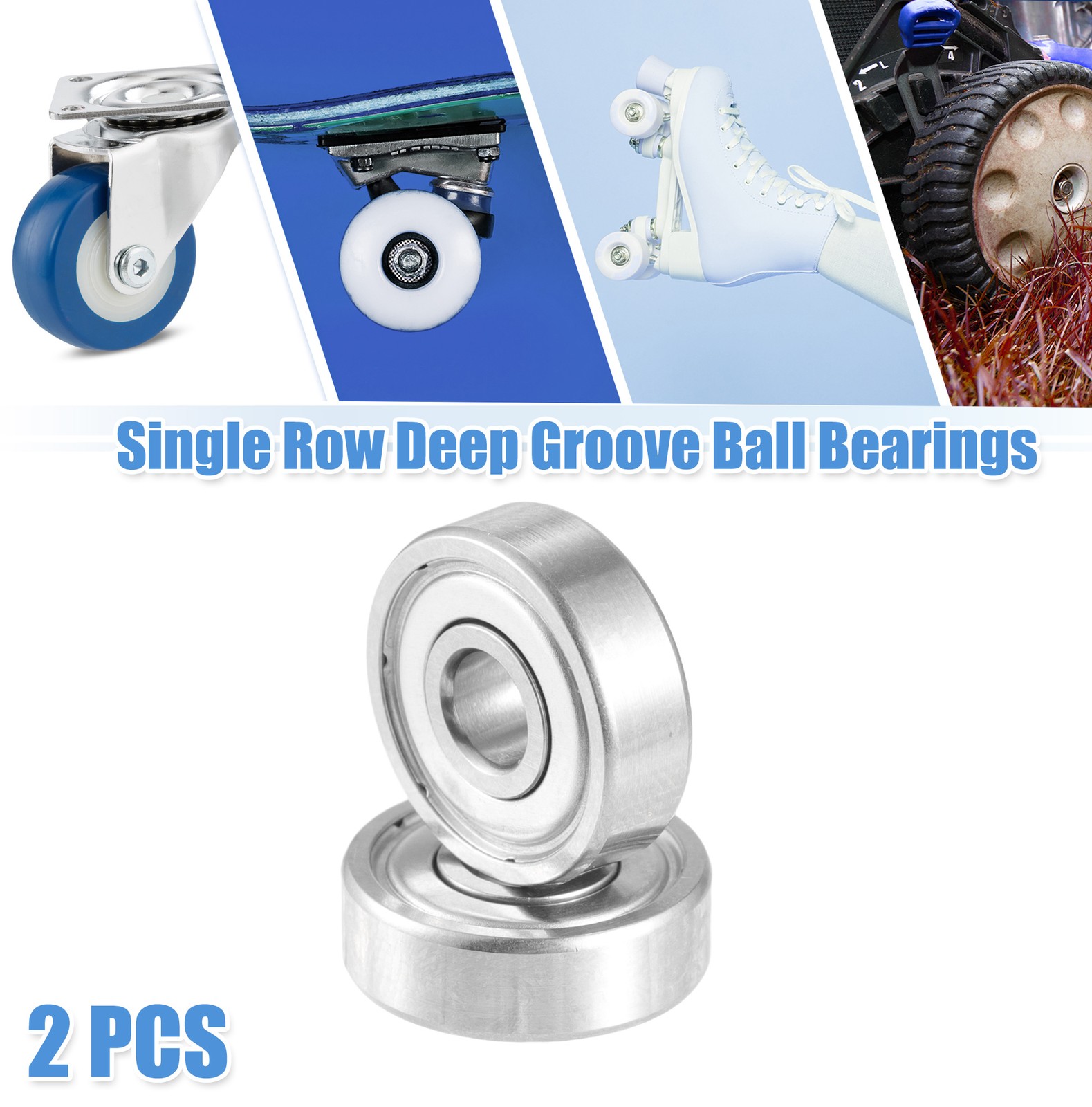 2pcs 5x16x5mm Double Metal Shield 625ZZ Single Row Deep Groove Ball Bearings