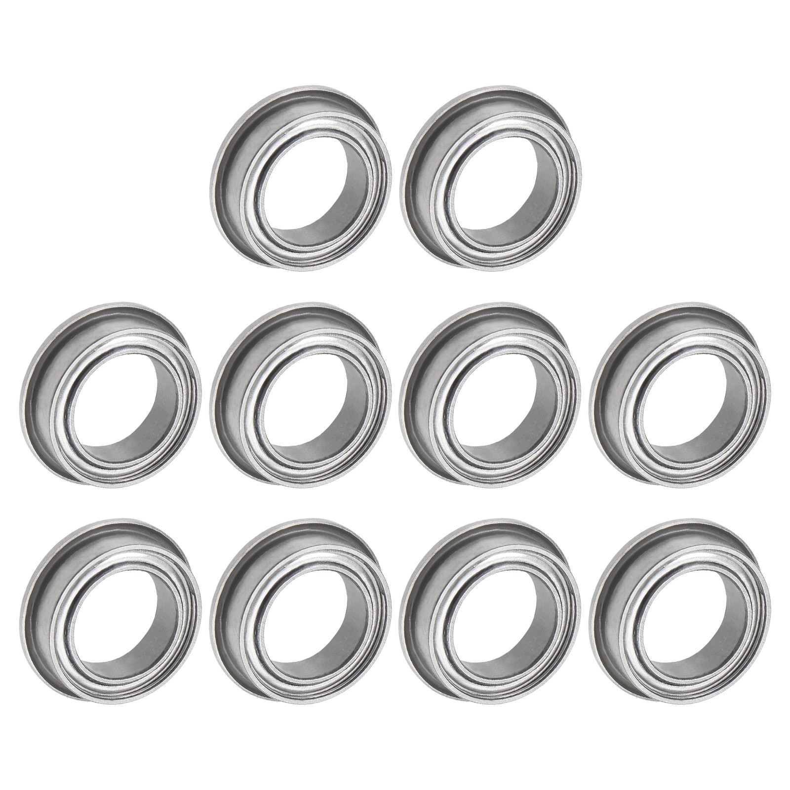 10pcs MF128ZZ Flanged Ball Bearing 8x12x3.5mm Chrome Steel Flange Bearings