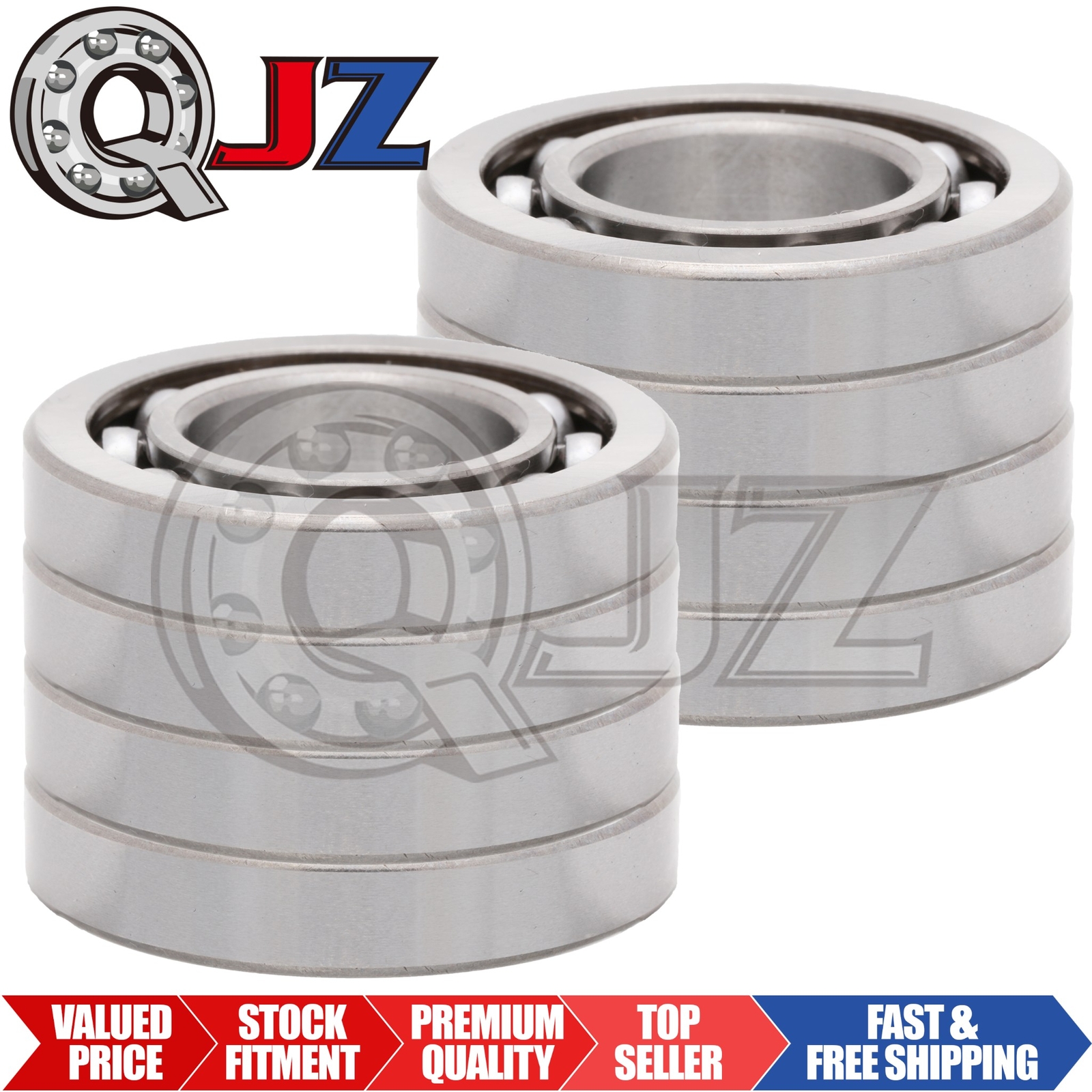 [Qty:8] R16-OPEN Deep Groove Radial Ball Bearing Unit [1″ ID x 2″ OD x 3/8″ W]