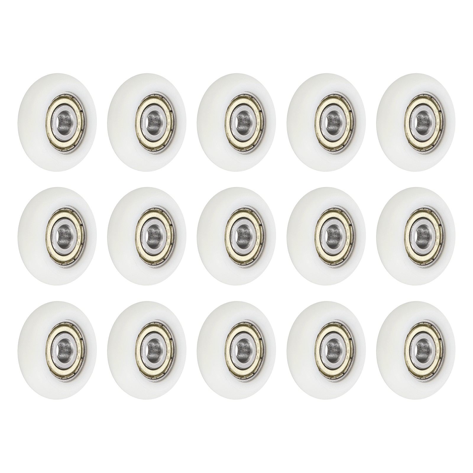 15 Pcs White 625Z Nylon Plastic Guide Bearing 5x23x7mm Pulley Roller