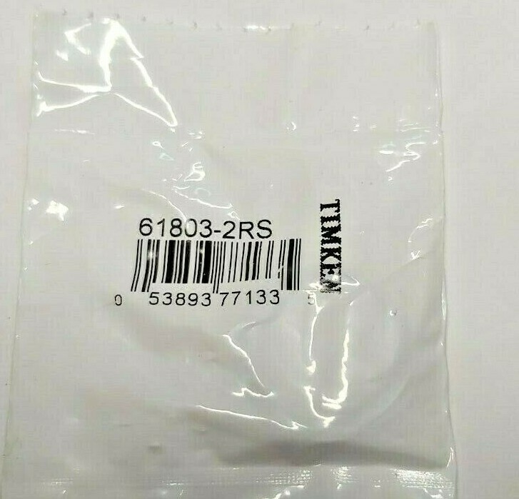 Lot of 6 pc. Timken 61803-2RS Thin Section Deep Groove Bearing 17x26x5mm