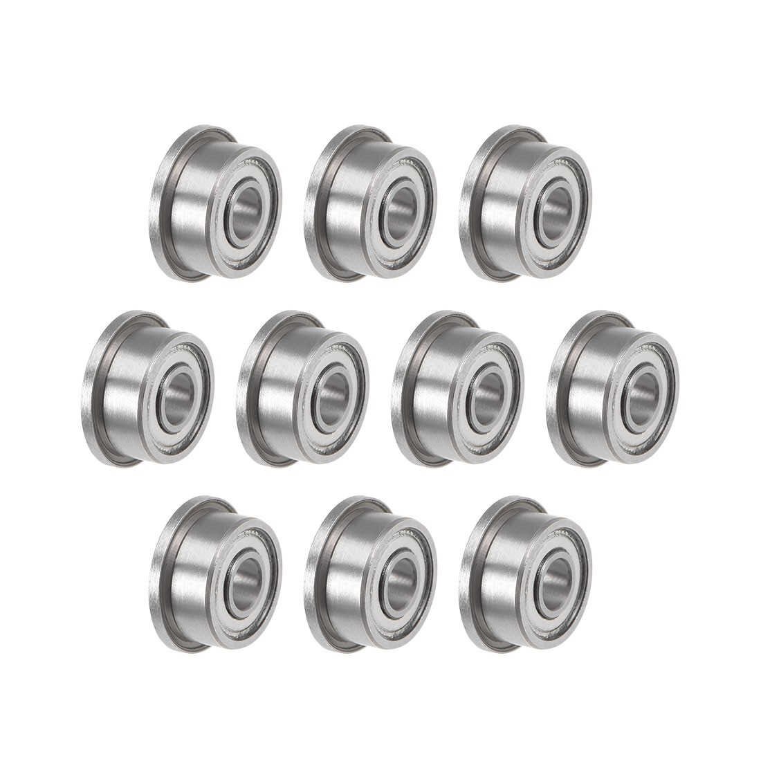 F693ZZ Flange Ball Bearing 3x8x4mm Shielded Chrome Bearings 10pcs