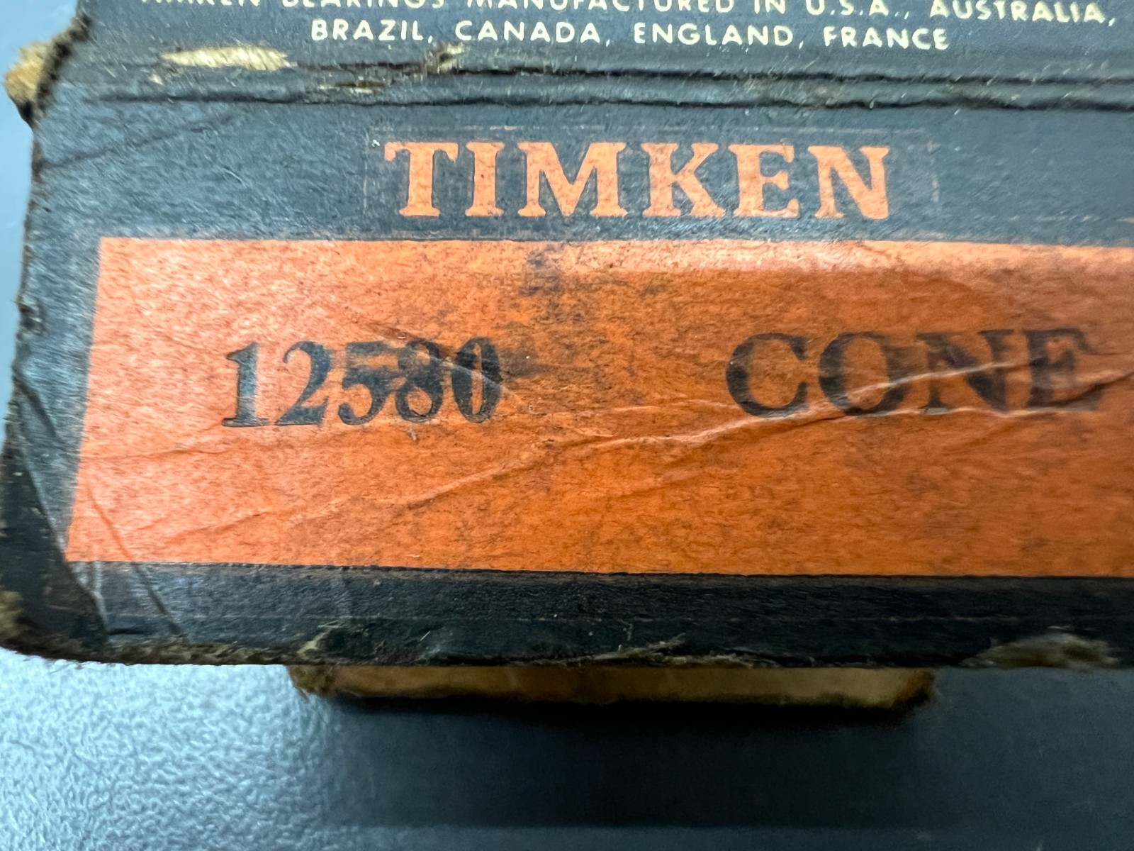 (k) NEW NOS TIMKEN 12580 TAPERED ROLLER BEARING CONE 0.8125″ Bore – MADE IN USA