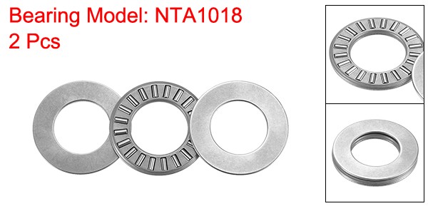 2pcs NTA1018 Thrust Needle Roller Bearings 5/8 x 1-1/8 x 5/64-inch with Washer