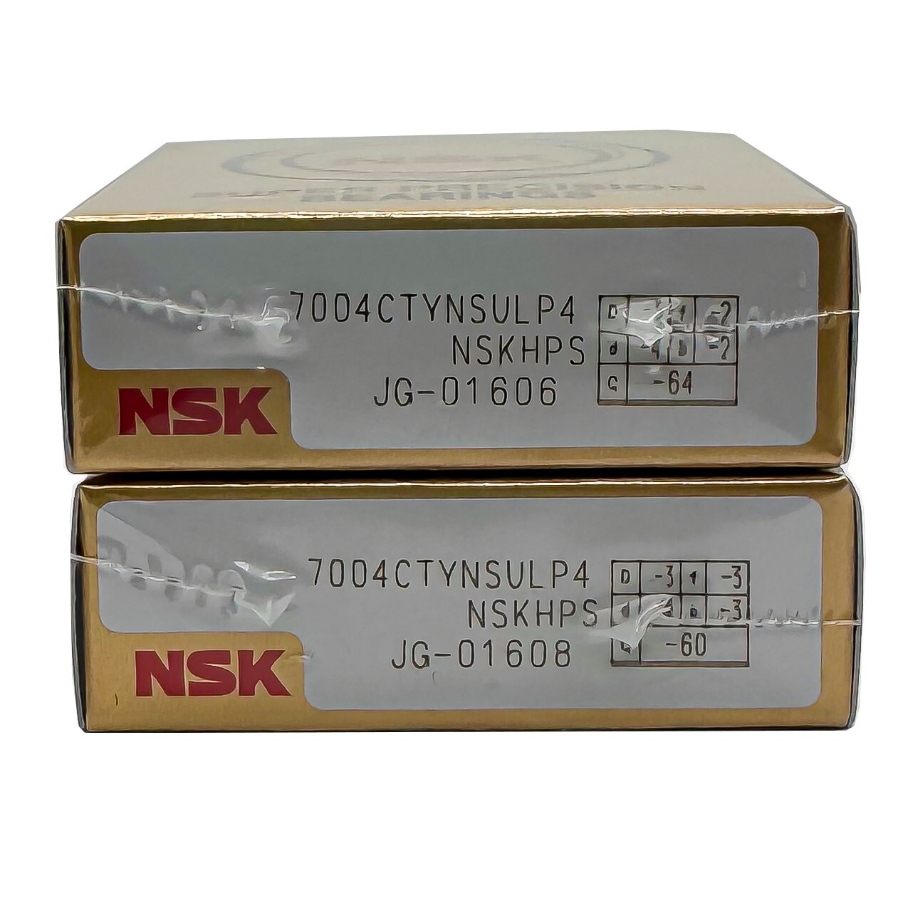 (Set of Two)NSK 7004CTYNSULP4 Abec-7 Super Precision Spindle Bearings 7004