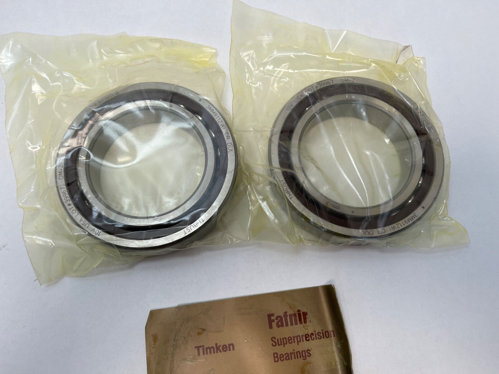Fafnir 3MM9112WI-DUL Bearing 60x95x18 mm 7012A 3MM 9112 WI CR DUL USA 2 Pcs