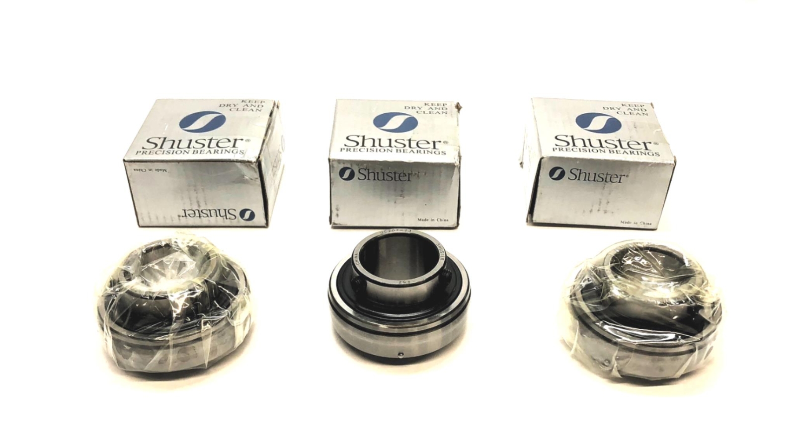 Shuster Insert Ball Bearing UC207-23 [Lot of 3] NOS