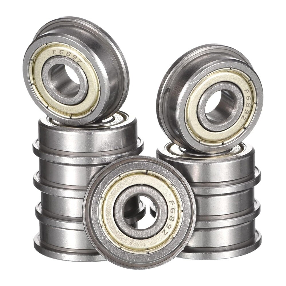 10-30pcs F689ZZ Flanged Ball Bearing 9x17x5mm Steel Bearings Double Shielded NEW