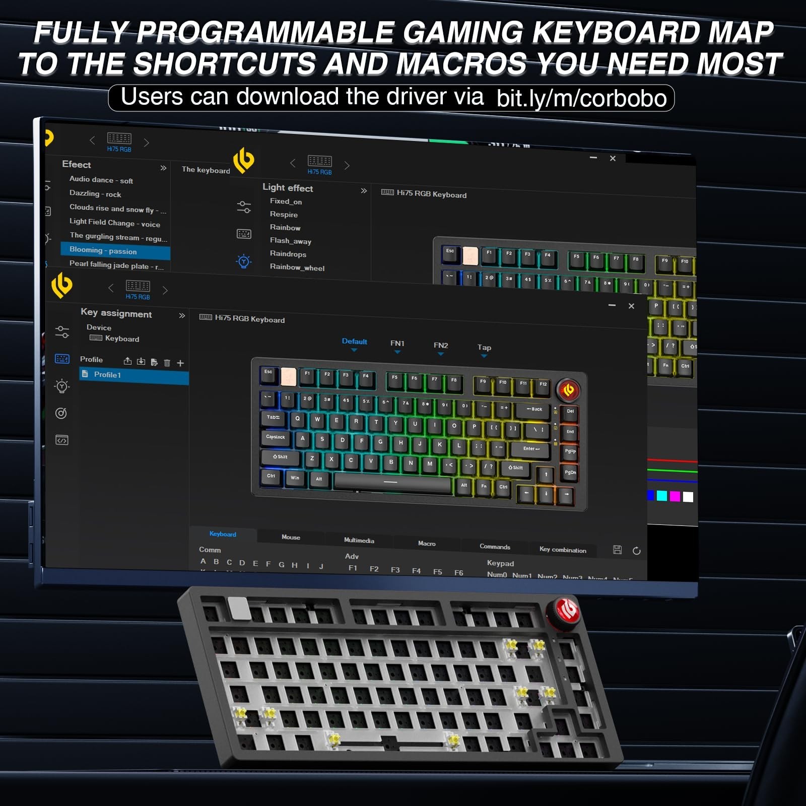 LEOBOG Hi75C Pro Wireless Mechanical Keyboard Kit – Aluminum Alloy Gasket