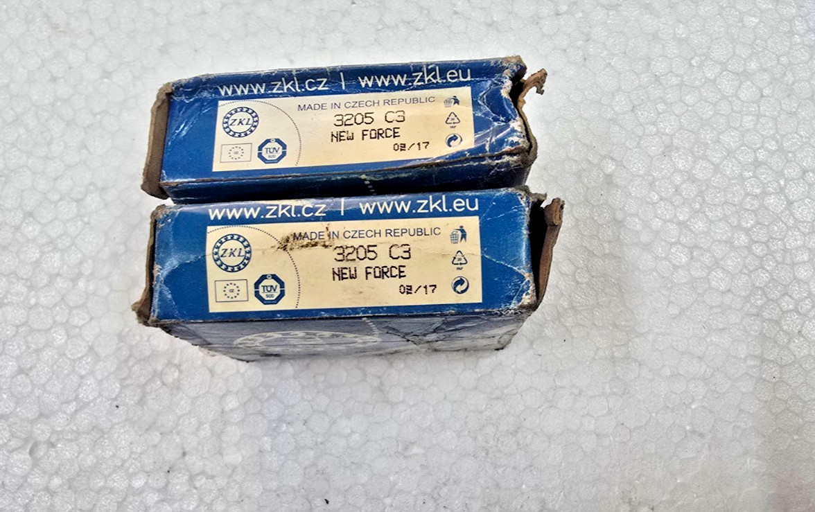 3205 C3 Double Ball Bearing ZKL NEW FORCE 3205C3 Czech 25x52x20.6 MM Lot Of 2