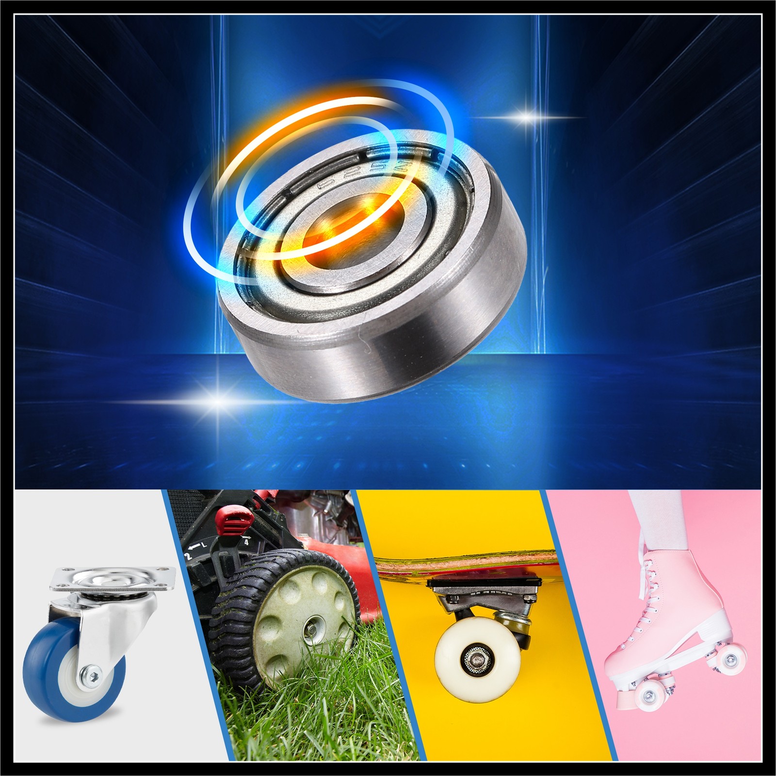 5Pcs 625ZZ 5x16x5mm Double Metal Shield Single Row Deep Groove Ball Bearings
