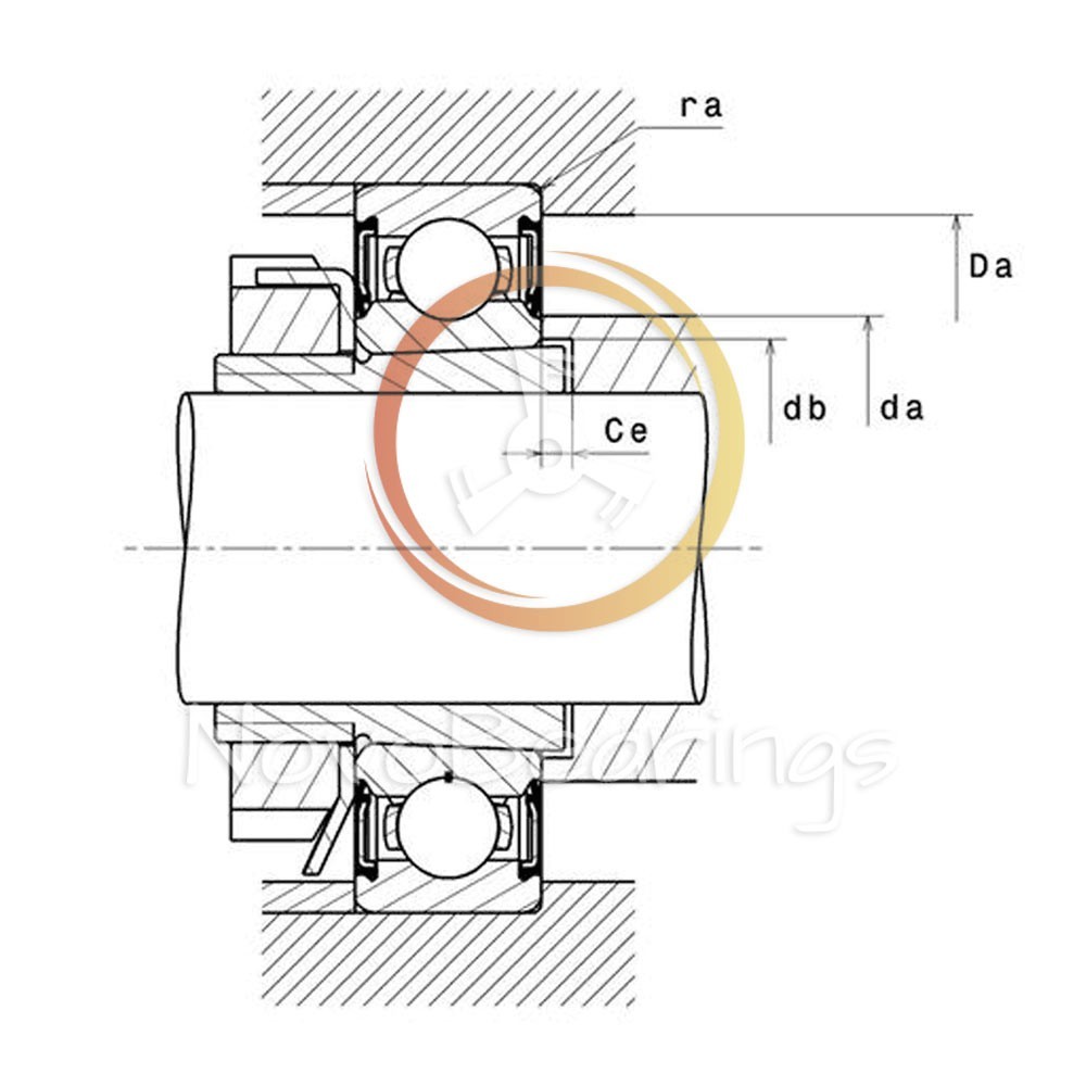 6212K-2RS/C3 Tapered Bore Radial Deep Groove Ball Bearing 60x110x22 mm. by BMBA